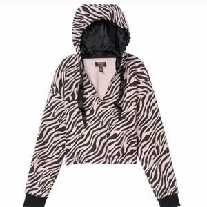 VICTORIAS SECRET PINK ANIMAL PRINT SWEATER.